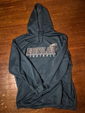 Philadelphia Eagles Mens Sz 3XL Green Silver Majestic Hoodie